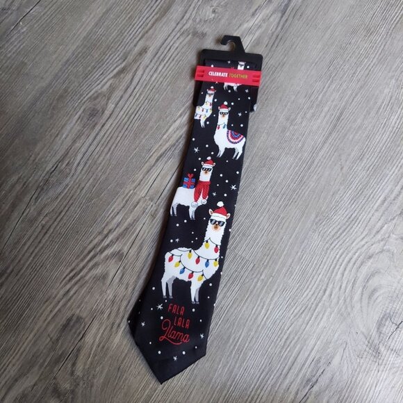 Celebrate Together Llama Christmas Novelty Tie - Picture 1 of 2